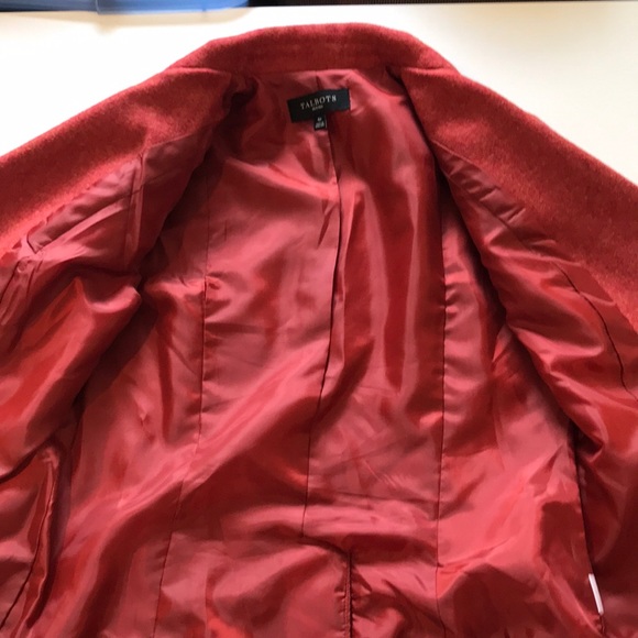 Talbots Wool 4P Blazer Jacket Burnt Orange Red - Picture 11 of 12